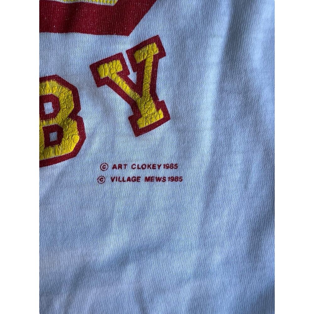 Vintage 1985 University of Gumby Crewneck T-Shirt Men's Size XL 80s Shirt TV - Picture 3 of 9